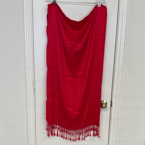 Charming Charlie Red Scarf Wrap - Picture 1 of 3